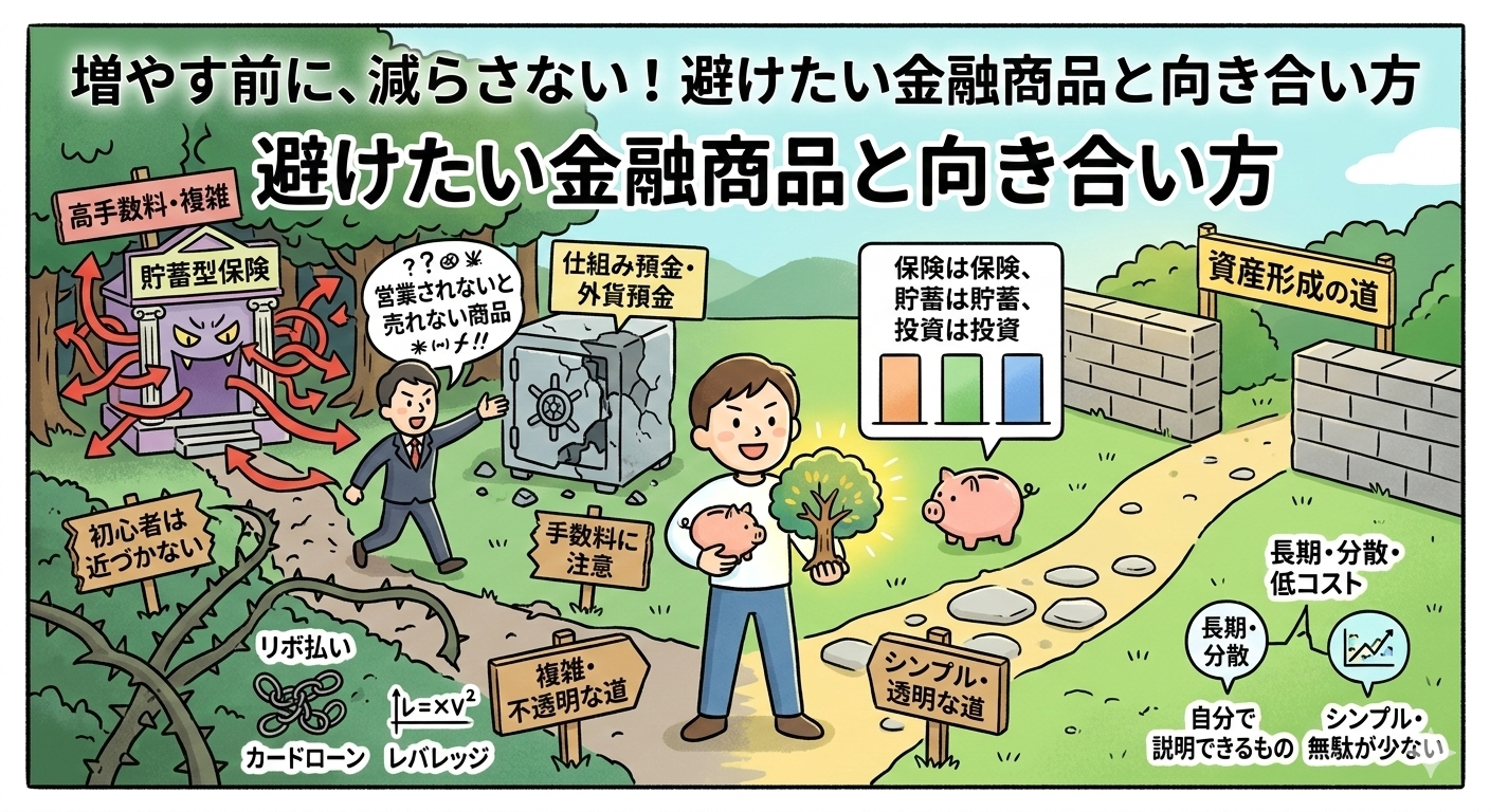 資産形成を目指すなら避けたい金融商品・サービス