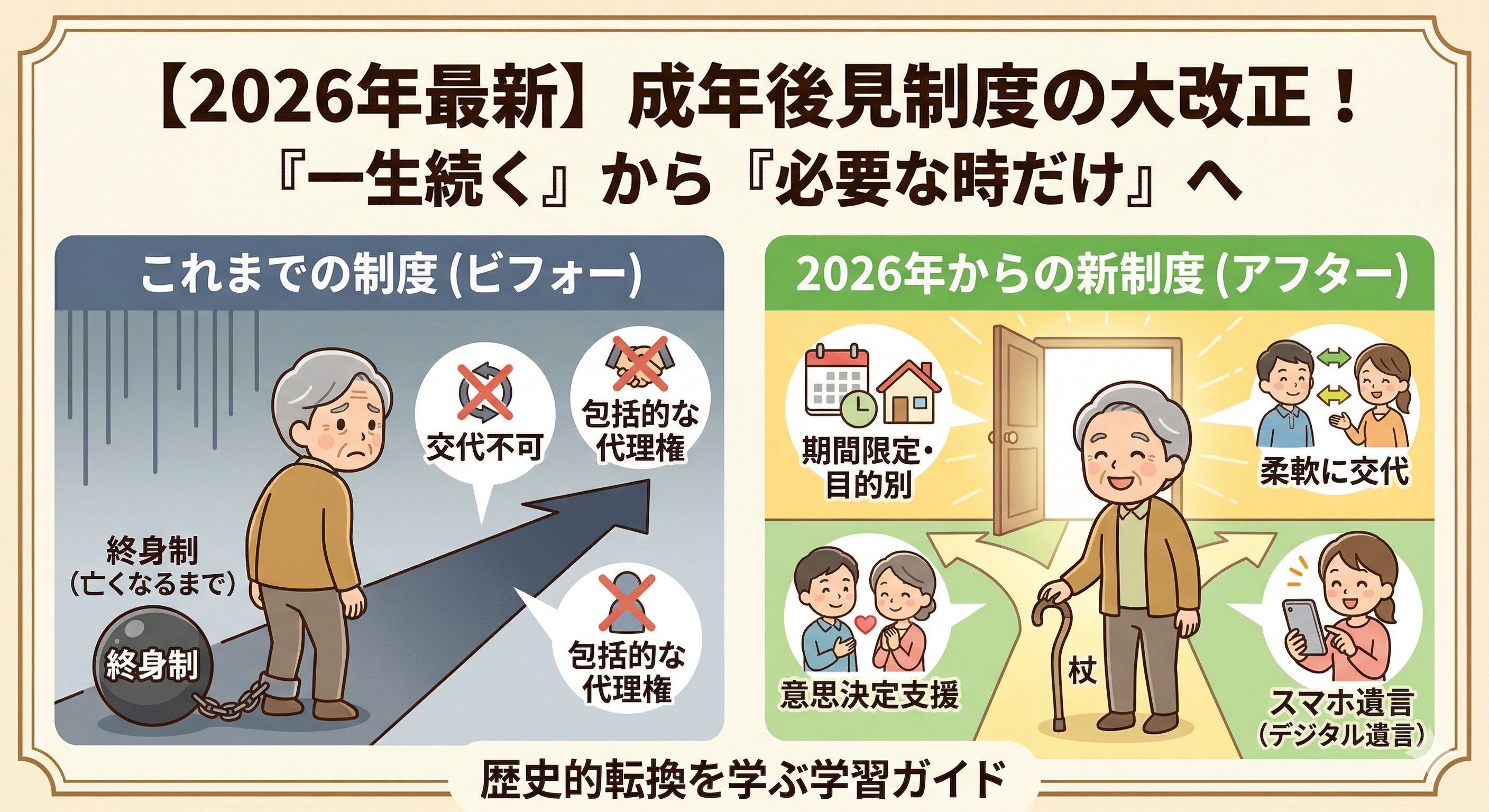 【2026年最新ガイド】成年後見制度の歴史的転換を学ぶ